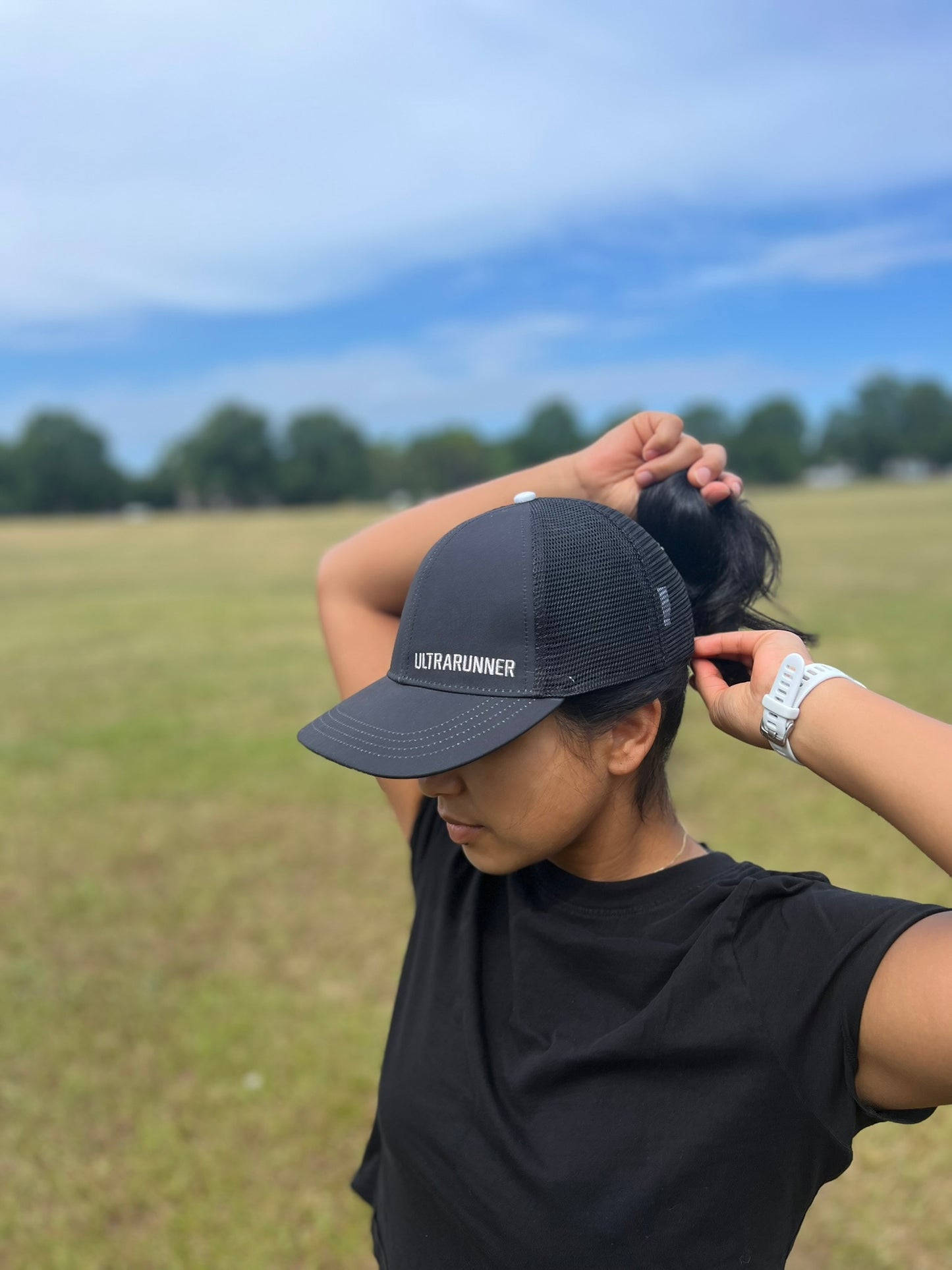 'ULTRARUNNER' Running Trucker Hat - Dark Gray