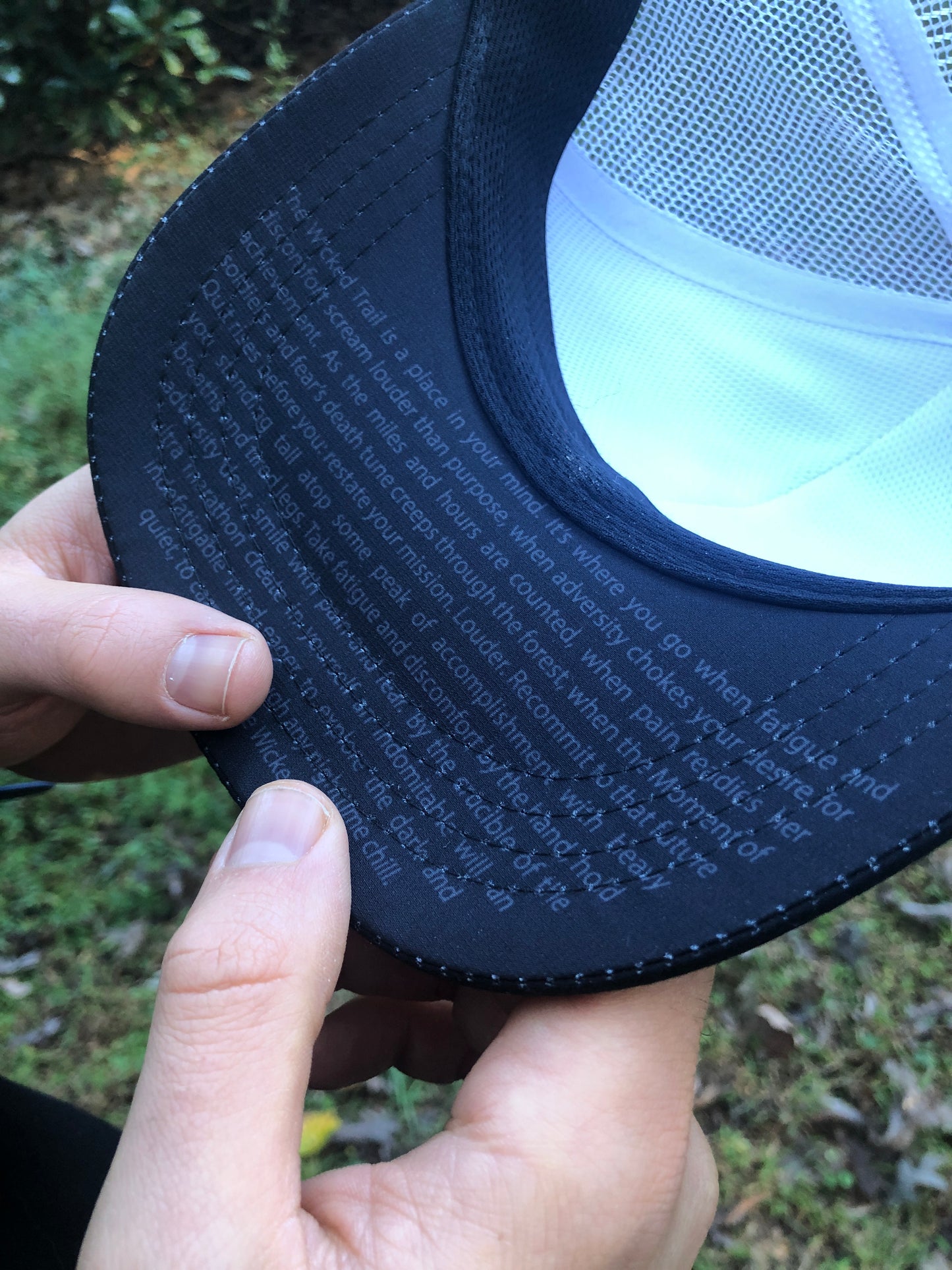'Comfort Is A Lie' Running Trucker Hat - Black/White