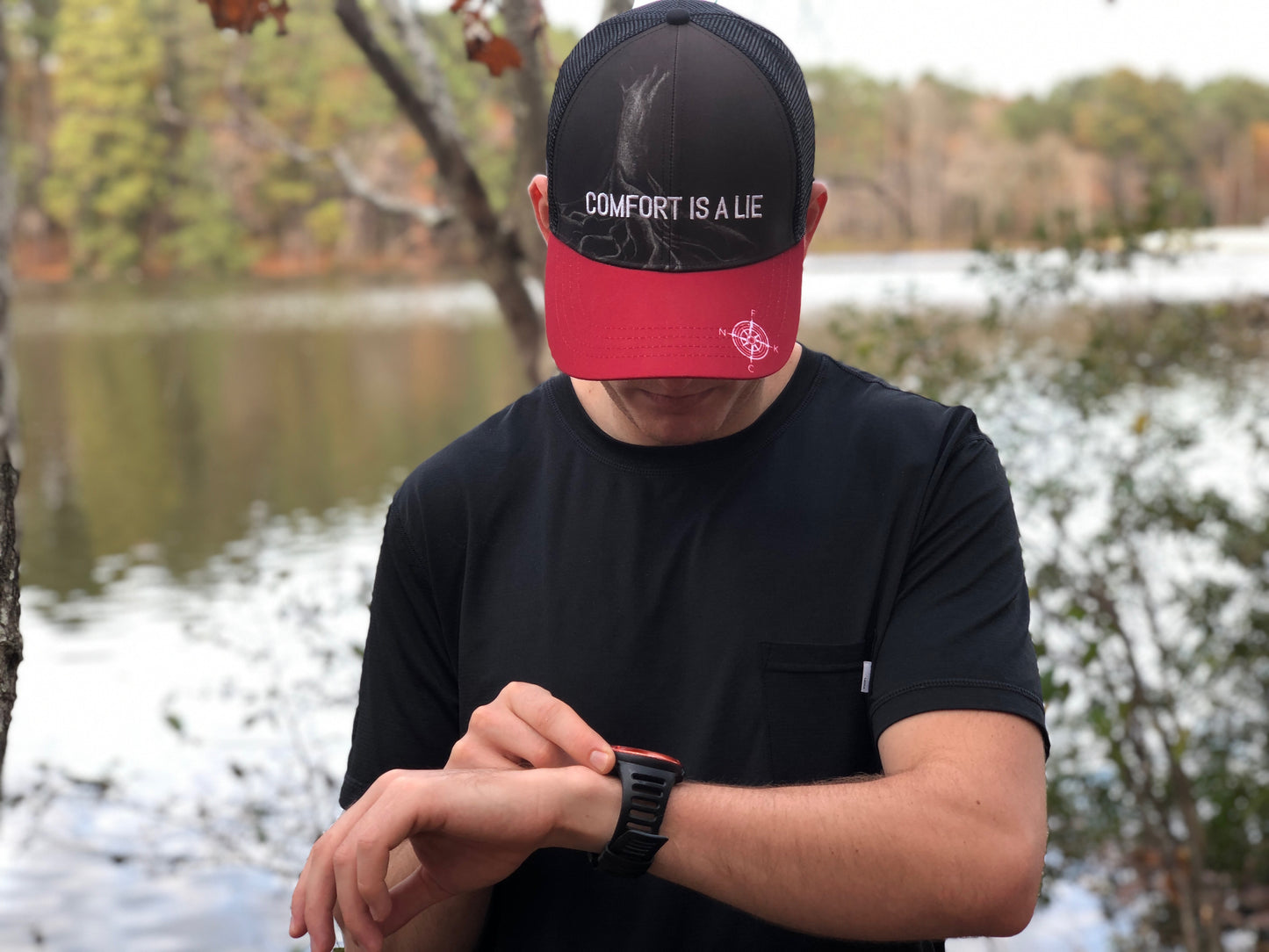 OG 'Comfort Is A Lie' Running Trucker Hat