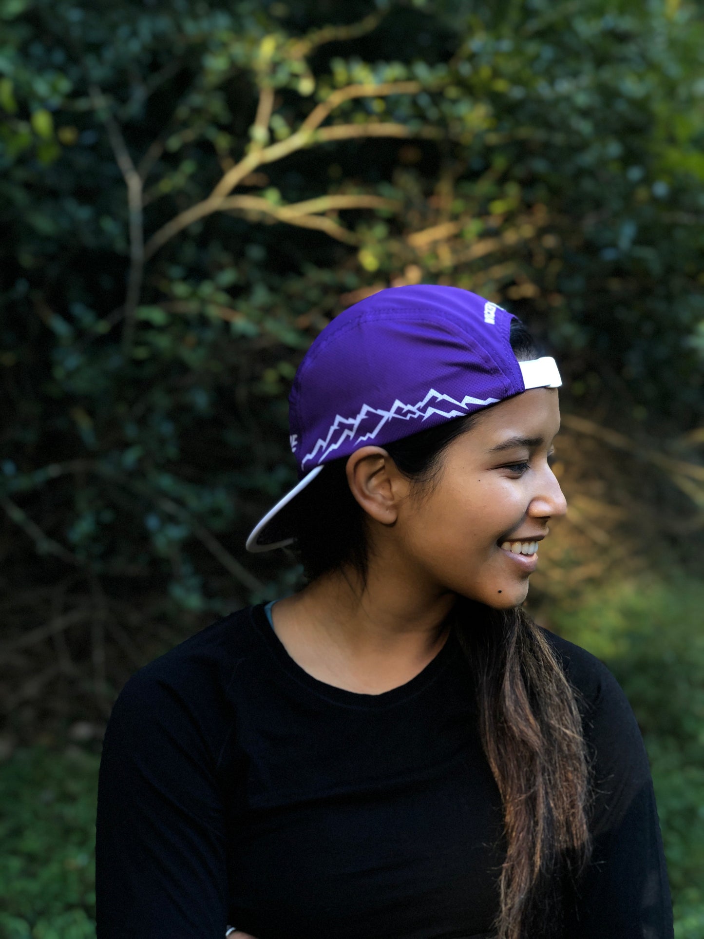 'Comfort Is A Lie' 5 Panel Running Hat - Purple