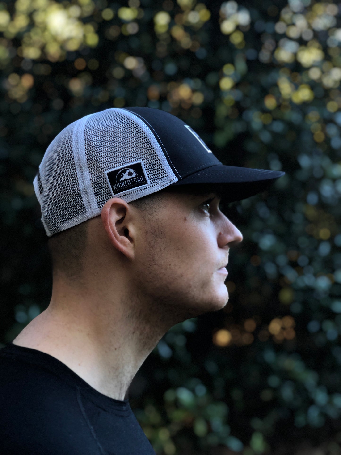 'Comfort Is A Lie' Running Trucker Hat - Black/White