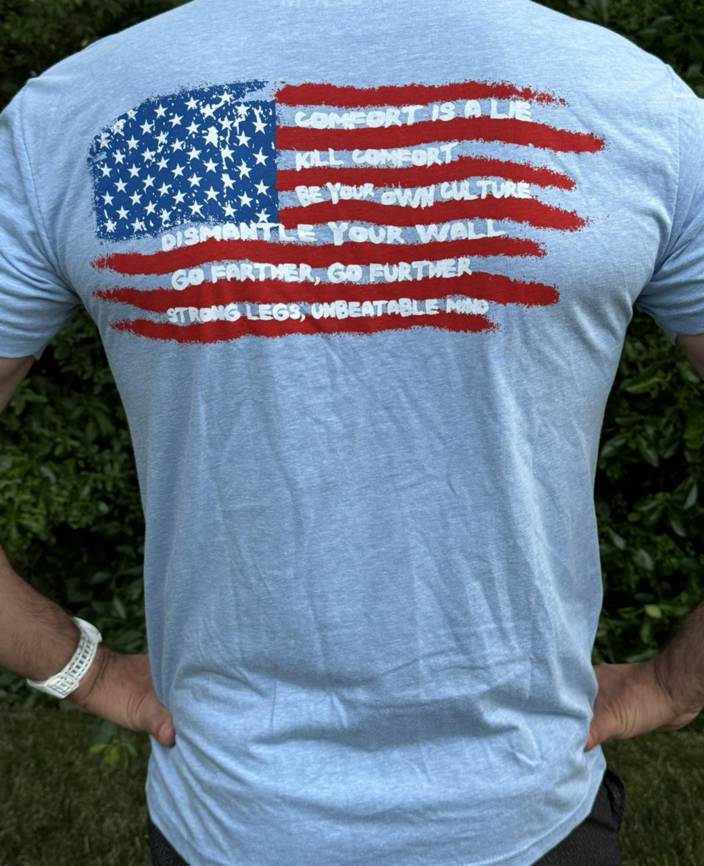 'Wicked Trail Americana' Strength Tee - Blue