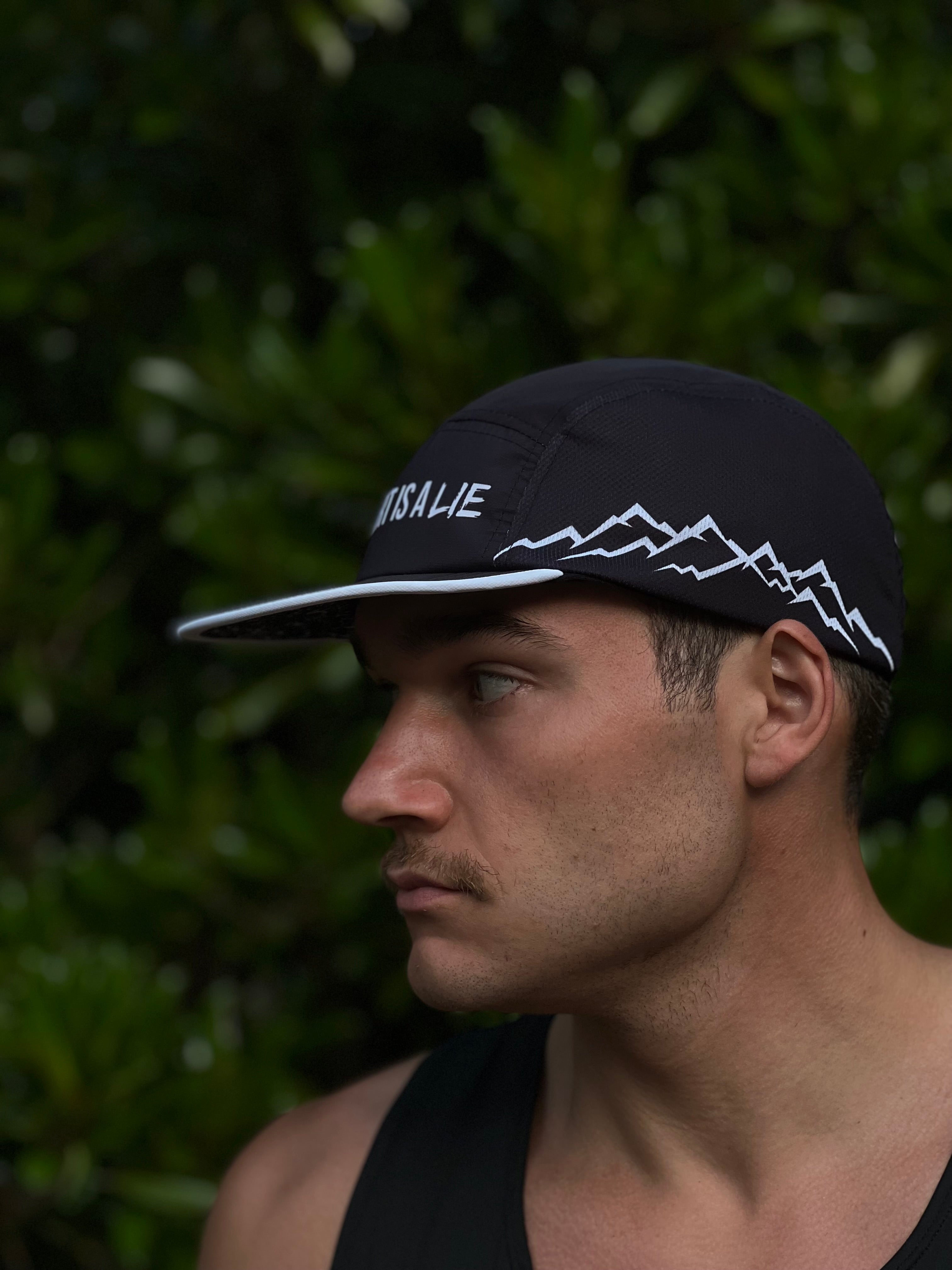 Comfort Is A Lie 5 Panel Running Hat Black