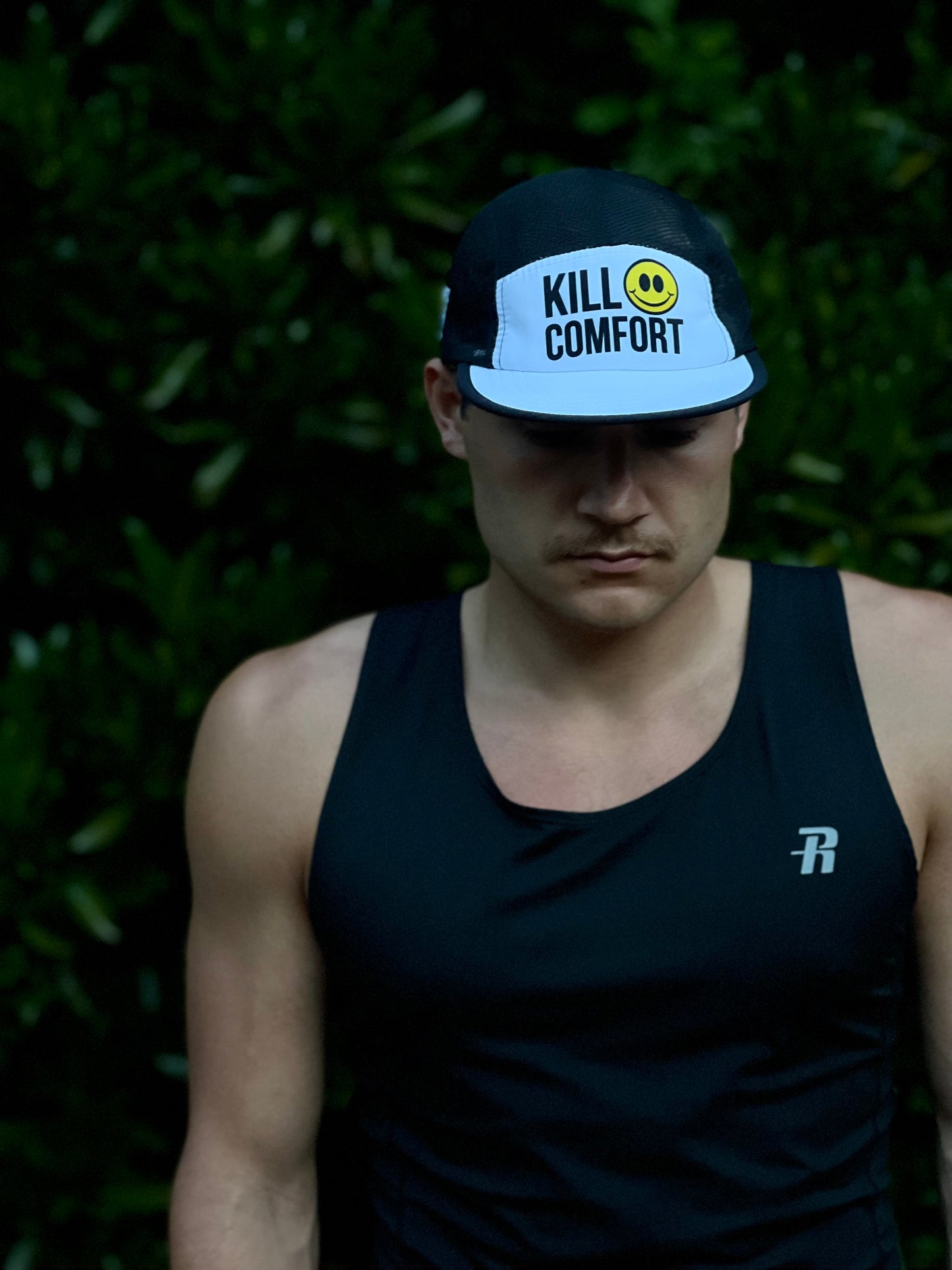 'Kill Comfort' Mesh Running Hat - Black/White