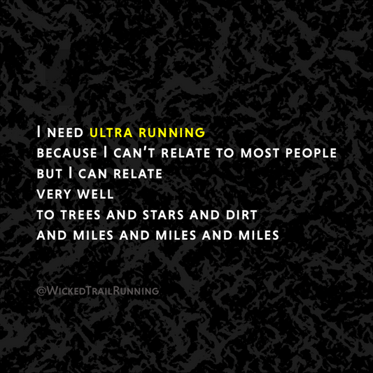 5X5 Print: I Need Ultra Running